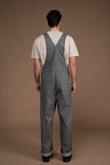 By The Oak Striped Indigo Overalls