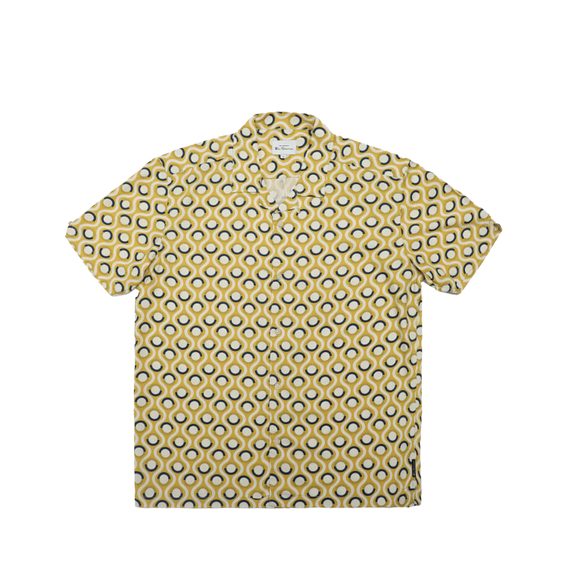 Ben Sherman — Retro Geo Print Shirt — Sunflower