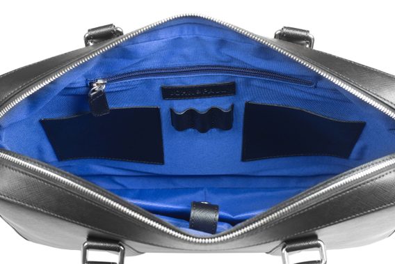 Borsa in pelle per portatile John & Paul - nera