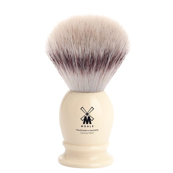 Pennello da barba piccolo Mühle Classic con setole sintetiche (Silvertip Fibre®, imitazione guscio di tartaruga)