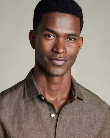 Charles Tyrwhitt Pure Linen Shirt — Mocha