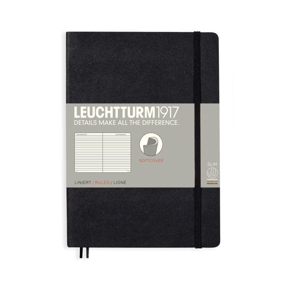 Taccuino medio LEUCHTTURM1917 Medium Softcover Notebook - A5, copertina morbida, a righe, 123 pagine