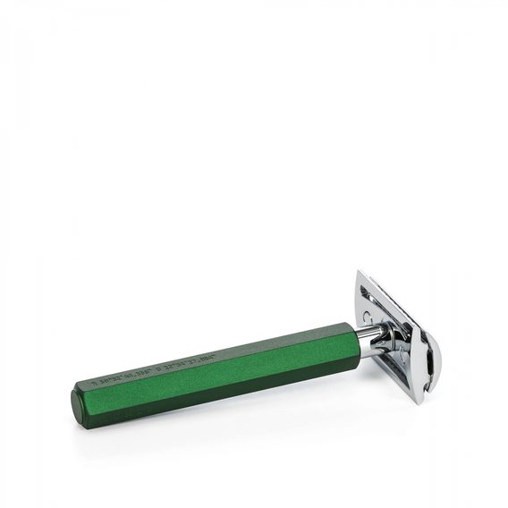 Rasoio Mühle Hexagon by Mark Braun a guardia chiusa - verde