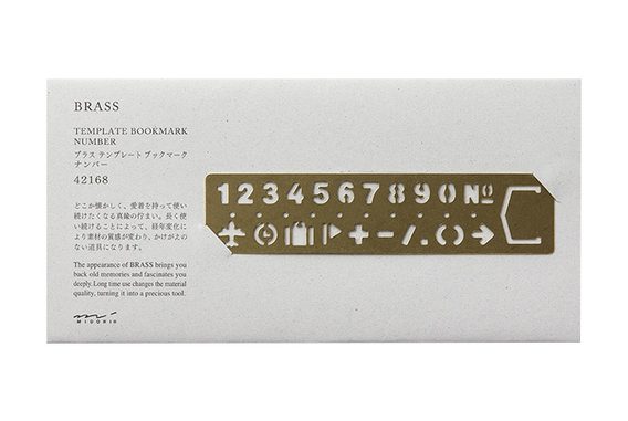 Sagoma di ricalco e segnalibro numerato in ottone TRAVELER'S COMPANY BRASS PRODUCTS