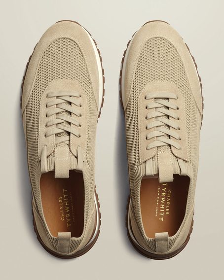 Charles Tyrwhitt Knitted Sneakers — Stone
