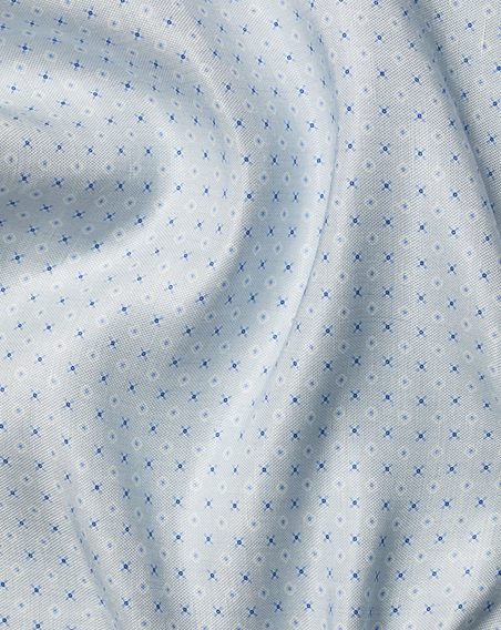 Charles Tyrwhitt Silk Linen Geo Pocket Square — Ice Blue