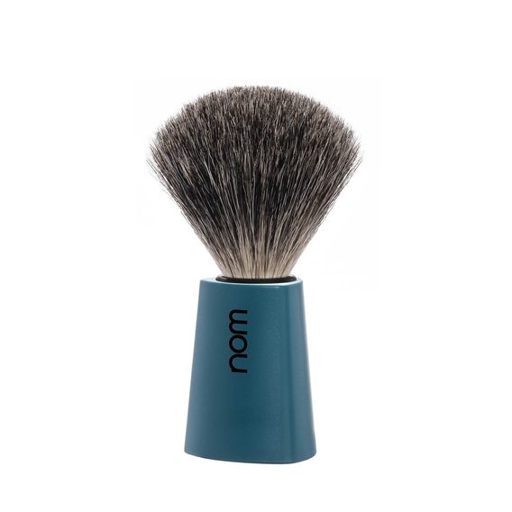 Pennello da barba nom CARL con setole di tasso (pure badger, verde petrolio)