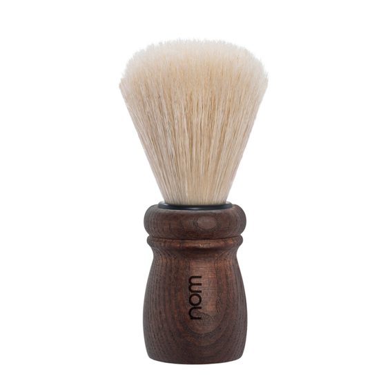 Pennello da barba medio nom ALFRED con setole di cinghiale (frassino scuro)