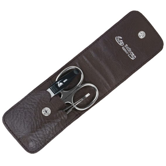 Set da tre pezzi per manicure in una custodia in pelle Erbe Solingen