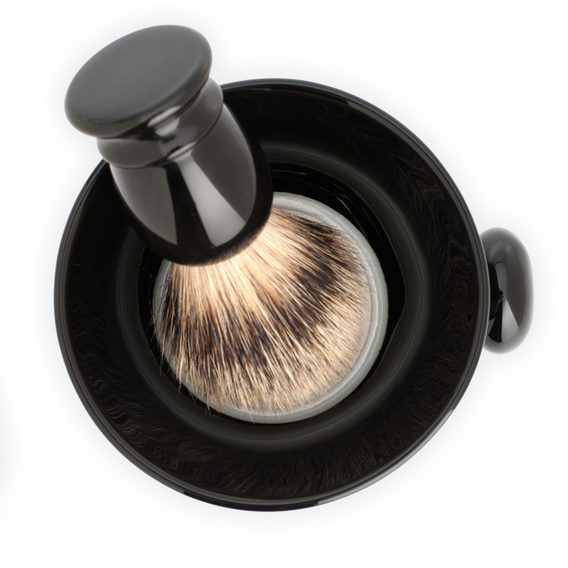 Tazza da barba in porcellana con manico Mühle - nera
