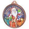 Father Christmas 3D Texture Print Full Color 2 1/8 Medal - Bronze
