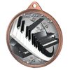 Piano and Keyboard Color Texture 3D Print Bronze Medal