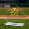 Vanguard Glass and Metal Fusion Baseball Trophy