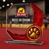 Hutton Dog Paw Glass Award