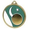Pakistan Flag Logo Insert Gold 3D Printed Medal