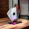 Cannes Printed Acrylic Playing Cards Trophy