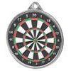 Darts Color Texture 3D Print Silver Medal