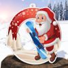 Snowy Father Christmas Snowboard Medal