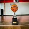 Sealy Tower Silver Basketball Trophy