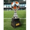 Sealy Silver and Orange Tower Soccer Trophy