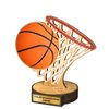 Grove Basketball Real Wood Trophy