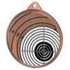 Shooting Target Color Texture 3D Print Bronze Medal