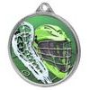 Lacrosse Color Texture 3D Print Silver Medal