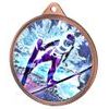 Ski Jump 3D Texture Print Full Color 2 1/8&quot; Medal - Bronze