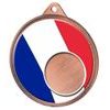 France Flag Logo Insert Bronze 3D Printed Medal