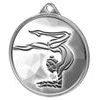 Gymnast Girls Silhouette Texture 3D Print Silver Medal