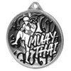 Muay Thai Classic Texture 3D Print Silver Medal