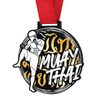 Giant Muay Thai Black Acrylic Medal