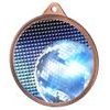 Glitterball Dance Blue Texture 3D Print Bronze Medal