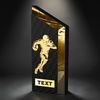 ATAMI Modern Metal & Wood Football Trophy