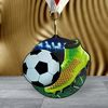 Rincon black acrylic Soccer boot medal