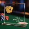 Titanium Glass and Metal Fusion Poker Trophy