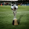 Eminent Silver and Black Soccer Trophy