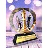 Onyx Stainless Steel Chess Trophy