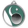 Pakistan Flag Logo Insert Silver 3D Printed Medal