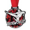 Giant Taekwondo Black Acrylic Medal