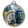 Hiking and Mountaineering Color Texture 3D Print Silver Medal
