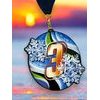 Rincon Black Acrylic Snowflake Medal