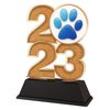 Dog Paw Print 2023 Trophy