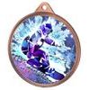 Snowboarding 3D Texture Print Full Color 2 1/8" Medal - Bronze