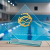 Vanguard Glass and Metal Fusion Swimming Trophy