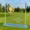 Titanium Glass and Metal Fusion Golf Trophy