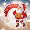 Snowy Father Christmas Basketball Medal