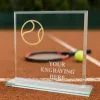 Titanium Glass and Metal Fusion Tennis Trophy