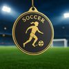 Valor Stainless Soccer Medal