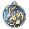 Music Notes Color Texture 3D Print Silver Medal